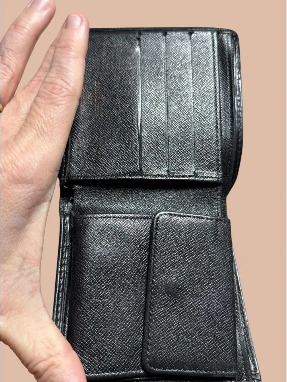 Louis Vuitton Black Epi Leather Bifold Wallet
